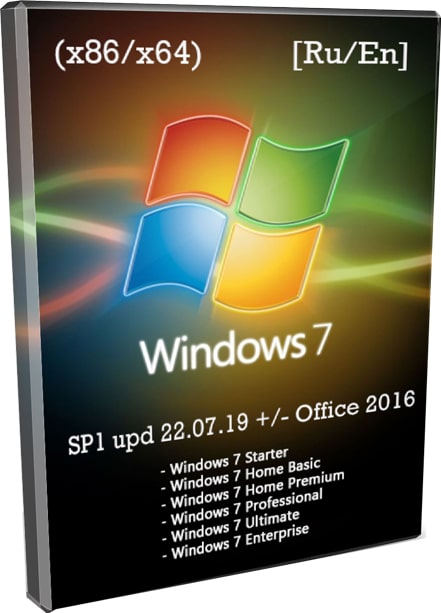 Windows 7 SP1 by SmokieBlahBlah 2019 все версии в ISO