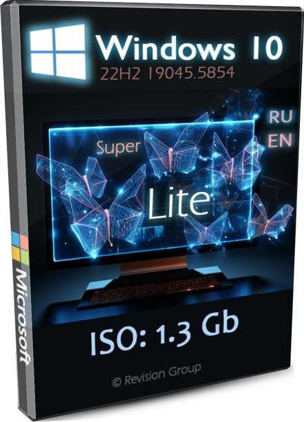 Windows 10 Pro 22H2 SuperLite RU EN без WinUpdate и хлама iso 1.39 ГБ