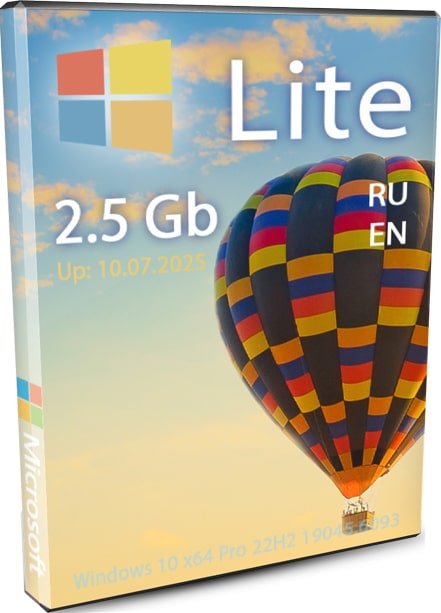 Windows 10 x64 Lite - самая лёгкая для слабого ПК 19045.6093 RU/EN